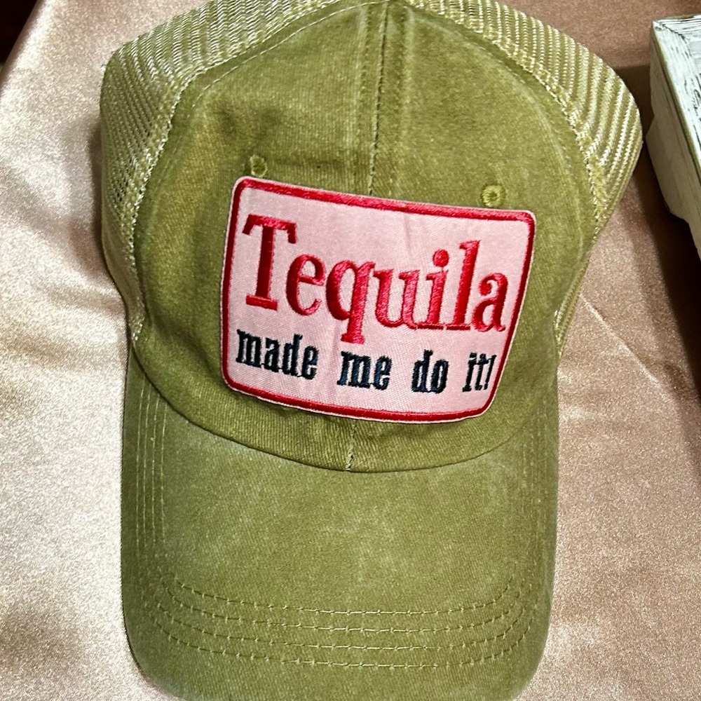 Tan 'Tequila Made Me Do It' Cap